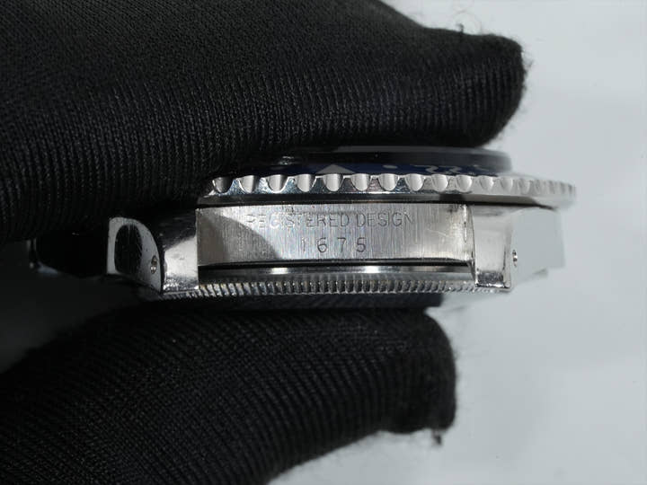 ロレックス GMTマスター Ref.1675 ステンレススチール ブラック文字盤 オイスターブレスレット 中古 ue3pxhxa