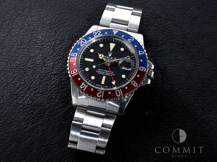 ロレックス GMTマスター Ref.1675 ステンレススチール ブラック文字盤 オイスターブレスレット 中古 ue3pxhxa