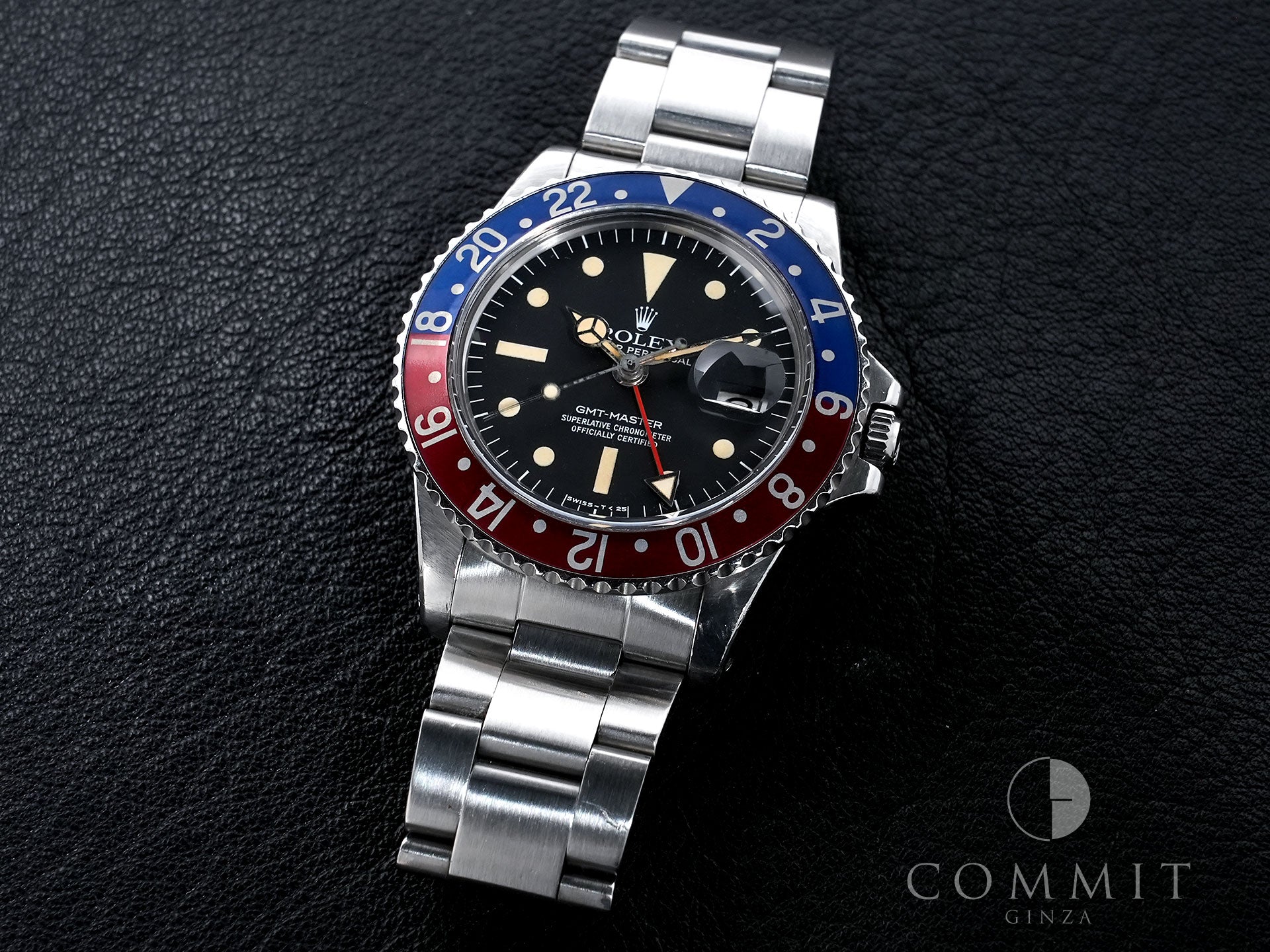 ロレックス GMTマスター Ref.1675 ステンレススチール ブラック文字盤 オイスターブレスレット 中古 ue3pxhxa