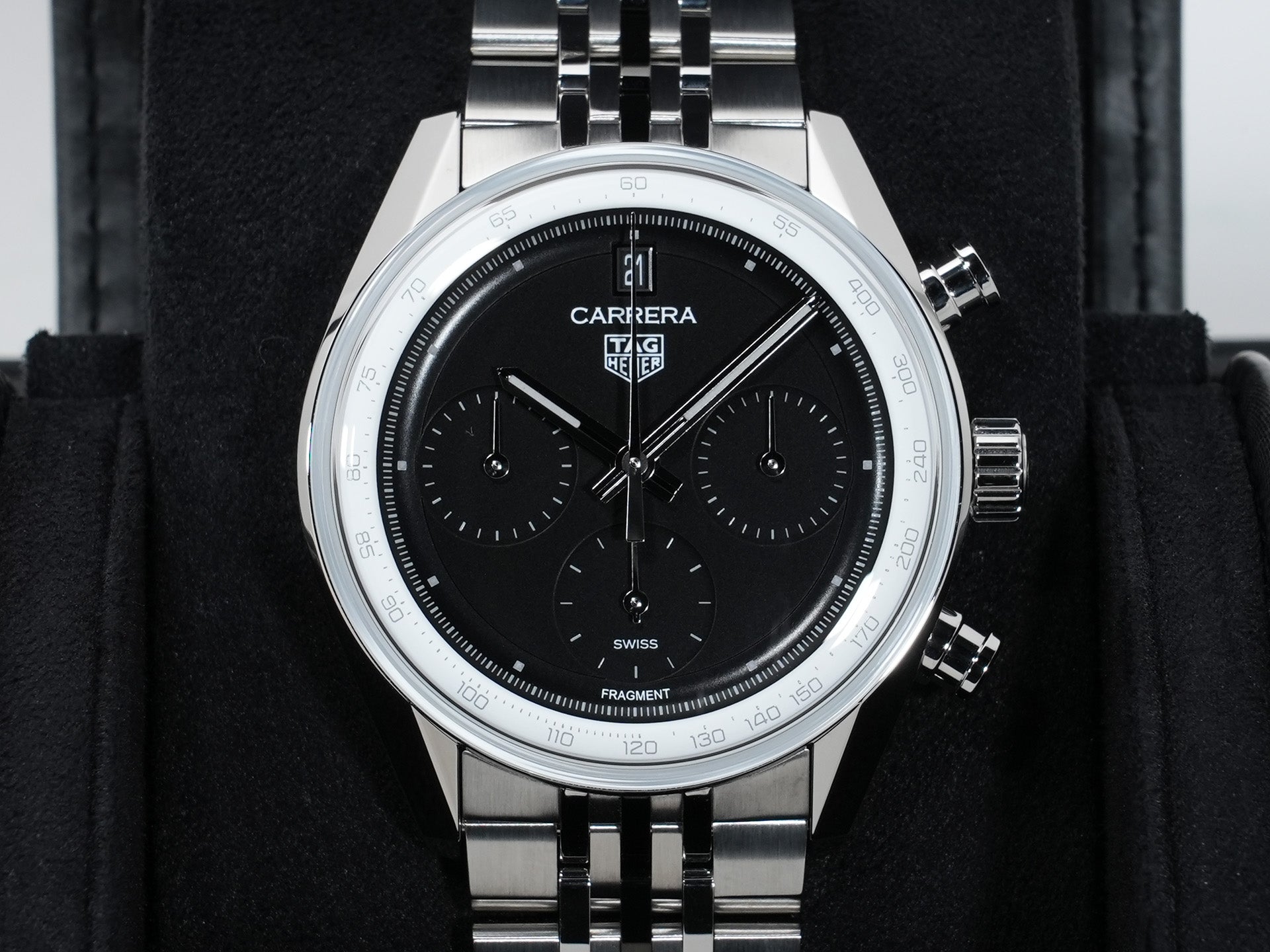 タグホイヤー カレラ フラグメント Ref.CBS221B.BA0045 ステンレススチール ブラック文字盤 未使用 vufduxv8