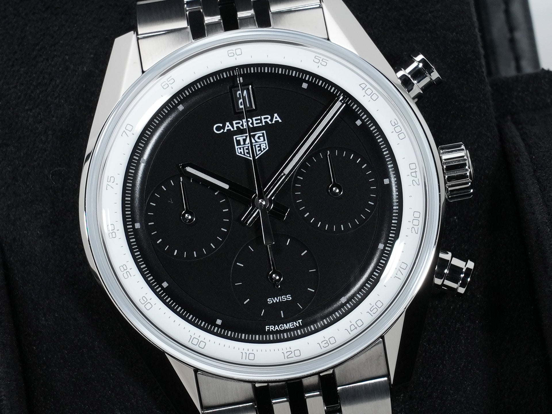 タグホイヤー カレラ フラグメント Ref.CBS221B.BA0045 ステンレススチール ブラック文字盤 未使用 vufduxv8
