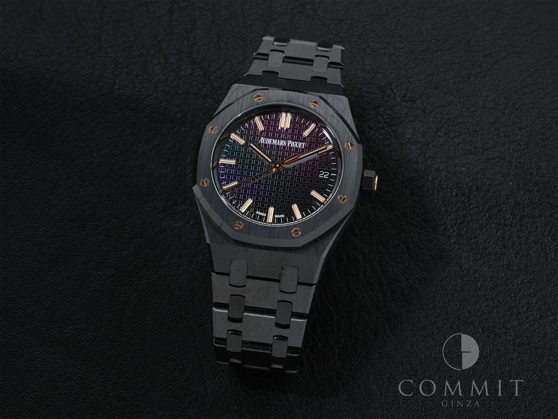 Audemars Piguet Royal Oak Ref. 77350CE.OO.1266CE.02.A Ceramic Rainbow Tapestry Dial Excellent Condition h9y9rsdn