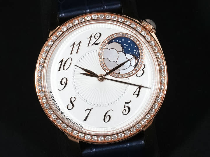 ヴァシュロンコンスタンタン エジェリー・ムーンフェイズ Ref.8005F/000R-B498 ピンクゴールド シルバー文字盤 美中古 bg839a36