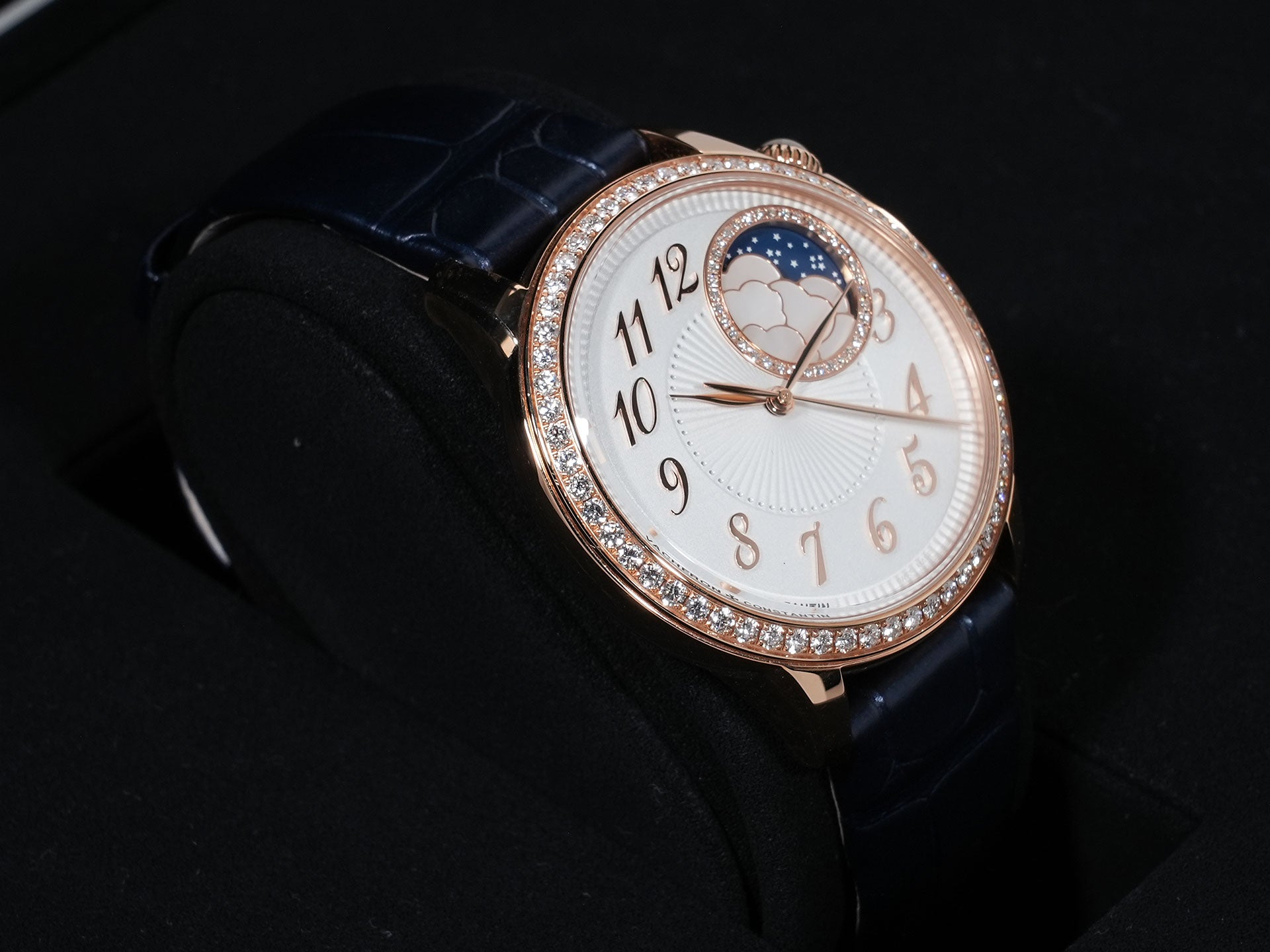 ヴァシュロンコンスタンタン エジェリー・ムーンフェイズ Ref.8005F/000R-B498 ピンクゴールド シルバー文字盤 美中古 bg839a36