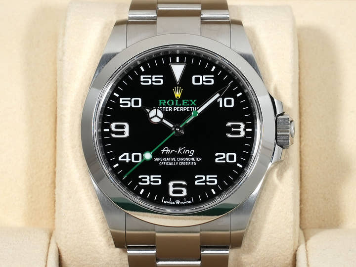 ロレックス エアキング Ref.126900 ステンレススチール ブラック文字盤 オイスターブレスレット 中古 djmx9bjj