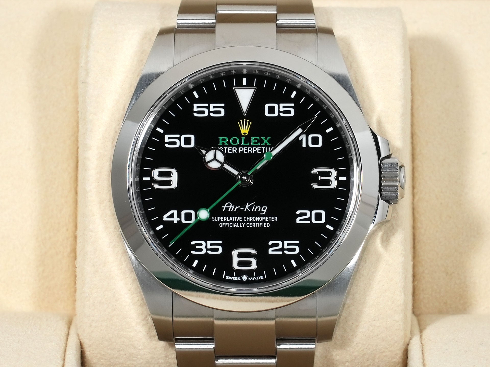 ロレックス エアキング Ref.126900 ステンレススチール ブラック文字盤 オイスターブレスレット 中古 djmx9bjj