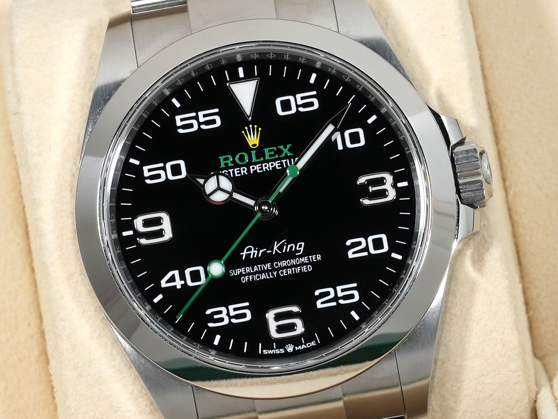 ロレックス エアキング Ref.126900 ステンレススチール ブラック文字盤 オイスターブレスレット 中古 djmx9bjj