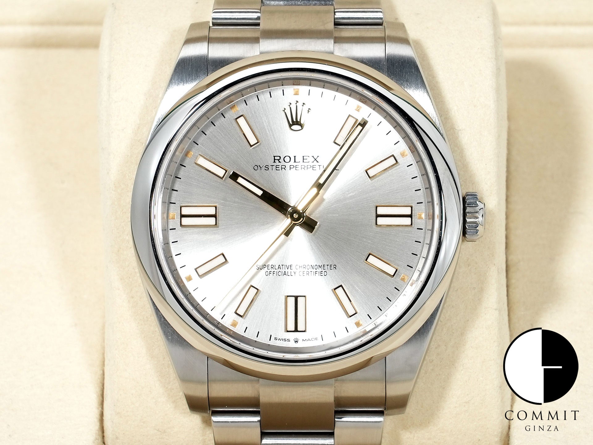 ロレックス オイスターパーペチュアル41 Ref.124300 ステンレススチール シルバー文字盤 中古 n2xsw3fg