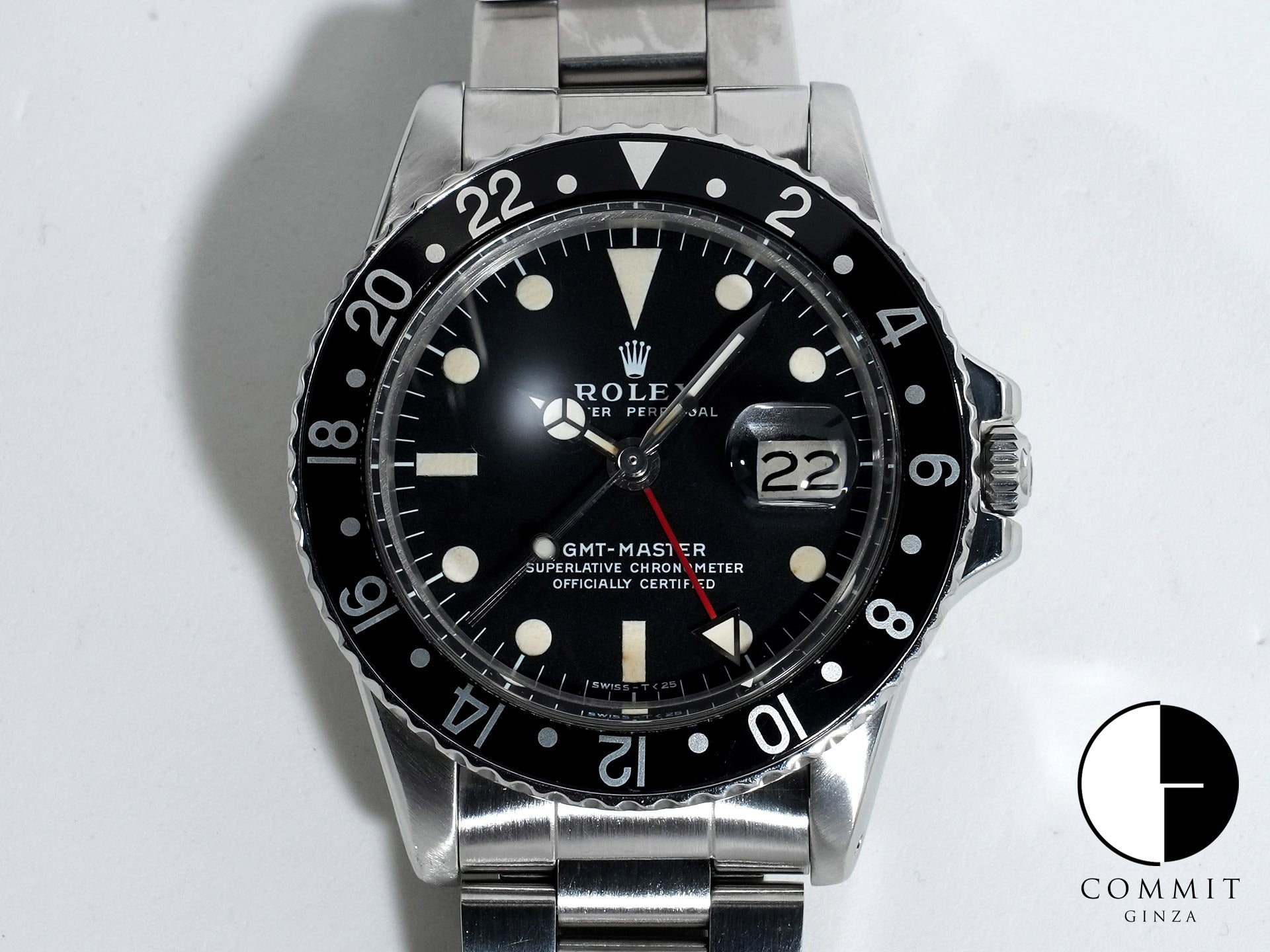 Pre-owned Rolex GMT-Master Ref. 1675 Stainless Steel Black Dial Oyster Bracelet qauuhm8q