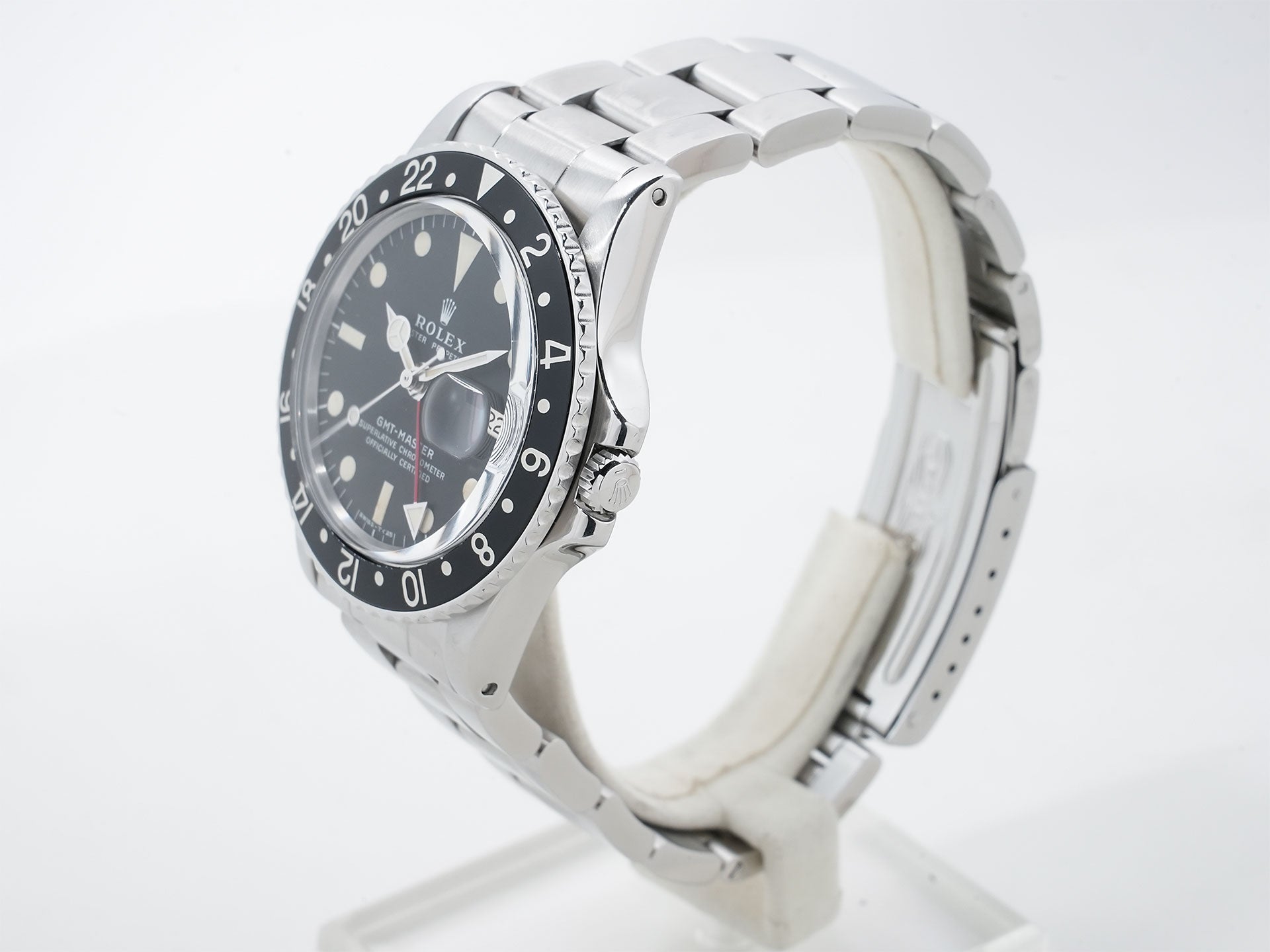 Pre-owned Rolex GMT-Master Ref. 1675 Stainless Steel Black Dial Oyster Bracelet qauuhm8q