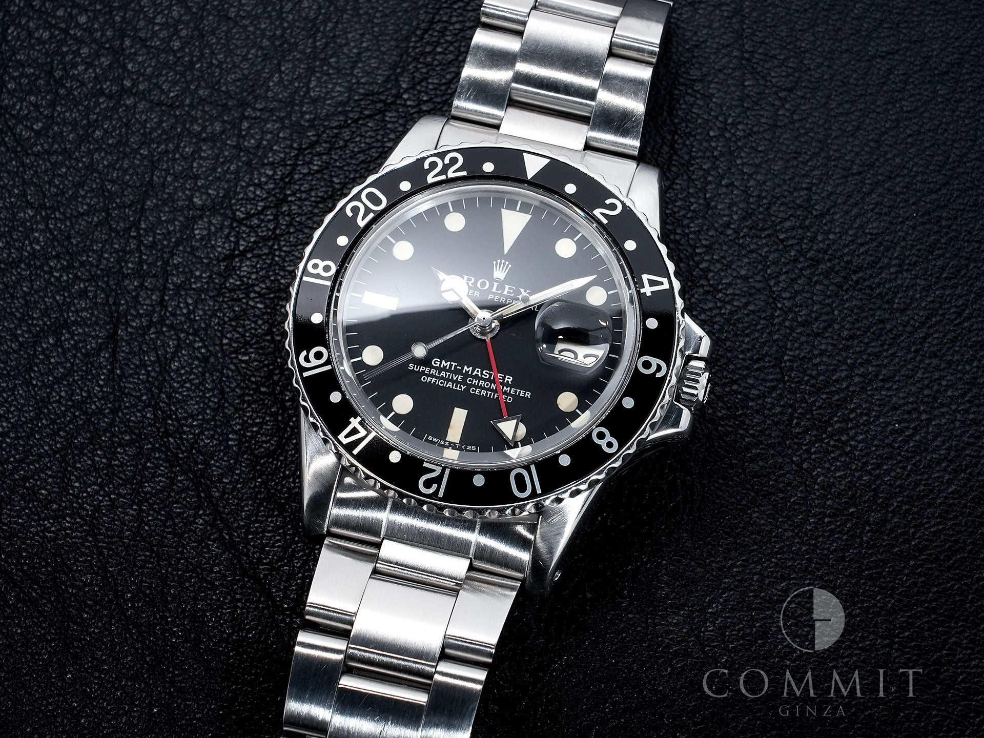 Pre-owned Rolex GMT-Master Ref. 1675 Stainless Steel Black Dial Oyster Bracelet qauuhm8q