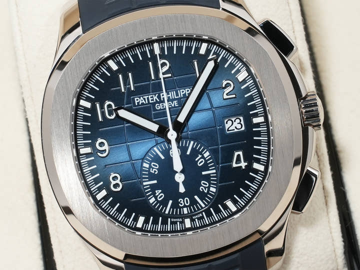 パテックフィリップ アクアノート クロノグラフ Ref.5968G-001 ホワイトゴールド ミッドナイトブルー文字盤 未使用 ihyyqrov