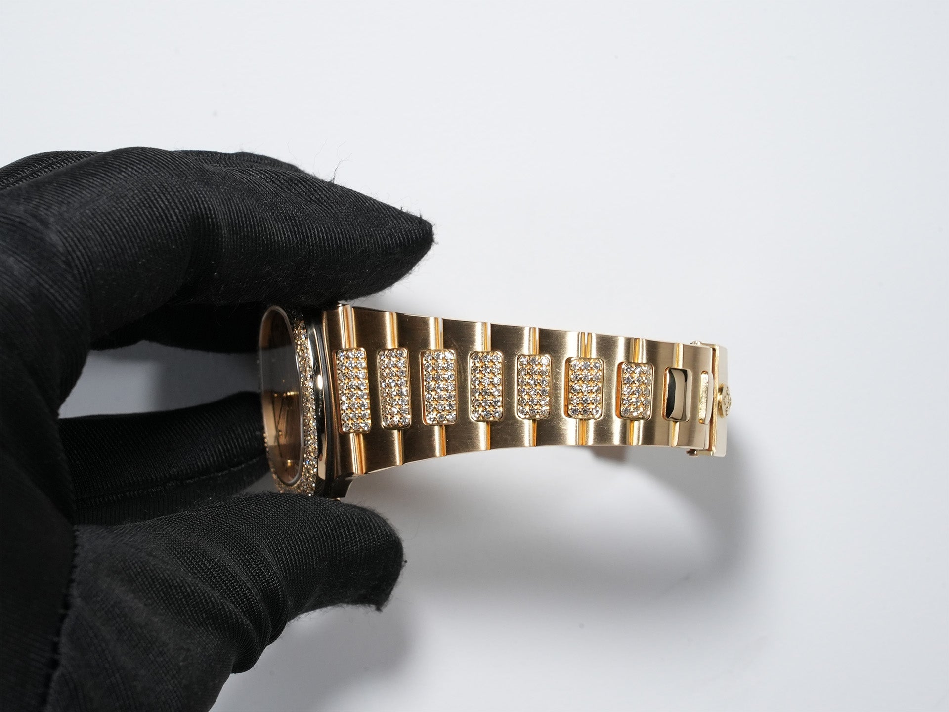 パテックフィリップ ノーチラス Ref.3800/5J-001 イエローゴールド シャンパンx11Pダイヤ文字盤 美中古 c8ez3p39