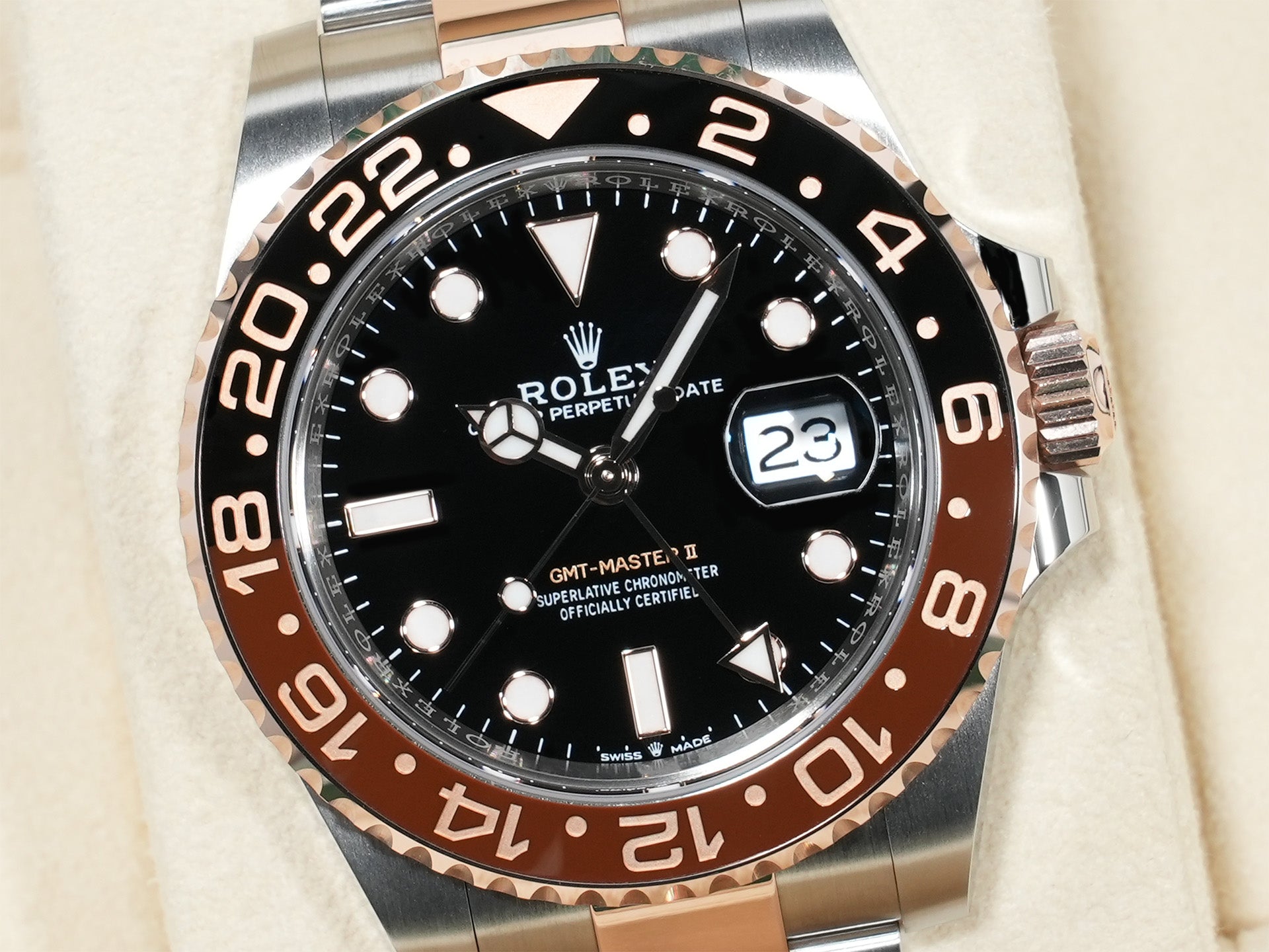 Rolex GMT-Master II Ref. 126711CHNR Stainless Steel/Everose Gold Black Dial Oyster Bracelet Excellent Condition br7c7yj8