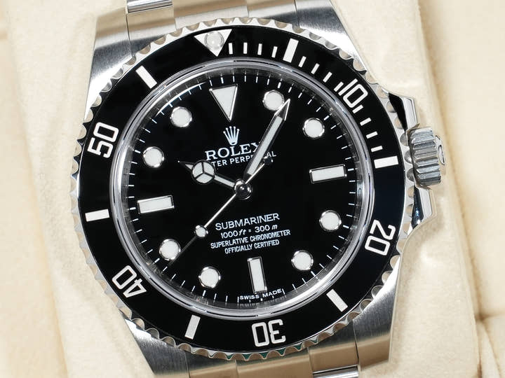 ロレックス サブマリーナー ノンデイト Ref.114060 ステンレススチール ブラック文字盤 美品 9sbu2rce