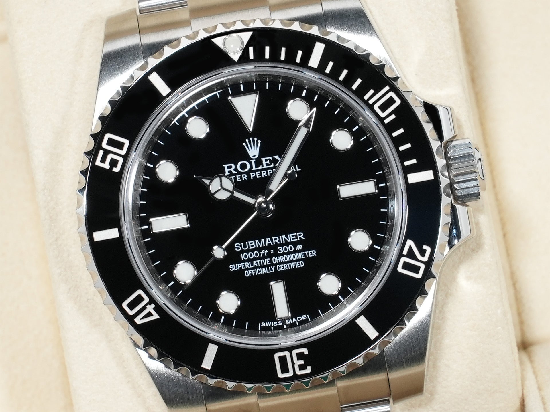 ロレックス サブマリーナー ノンデイト Ref.114060 ステンレススチール ブラック文字盤 美品 9sbu2rce