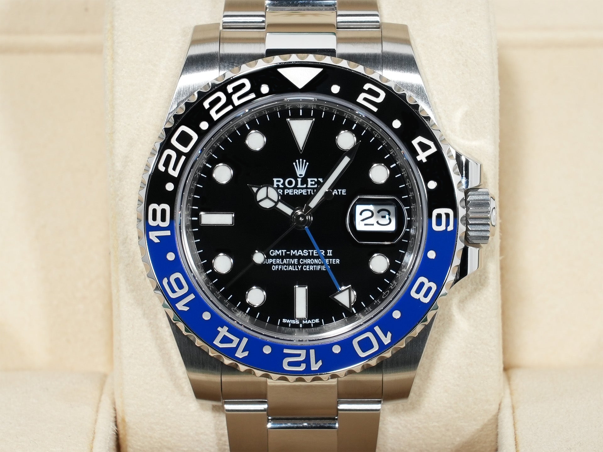 Rolex GMT-Master II Ref. 116710BLNR Stainless Steel Black Dial Oyster Bracelet Excellent Condition rojy6eub