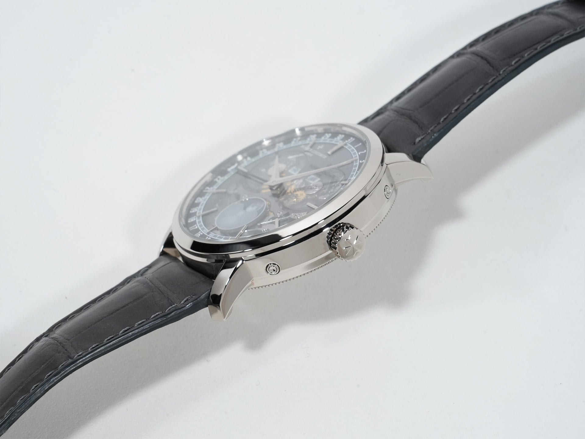 ヴァシュロンコンスタンタン トラディショナル コンプリートカレンダー オープンフェイス Ref.4020T/000G-B655 ホワイトゴールド スケルトン文字盤 美品 7s8j2ppp