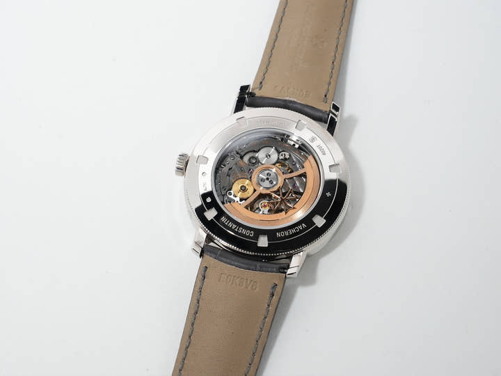 ヴァシュロンコンスタンタン トラディショナル コンプリートカレンダー オープンフェイス Ref.4020T/000G-B655 ホワイトゴールド スケルトン文字盤 美品 7s8j2ppp