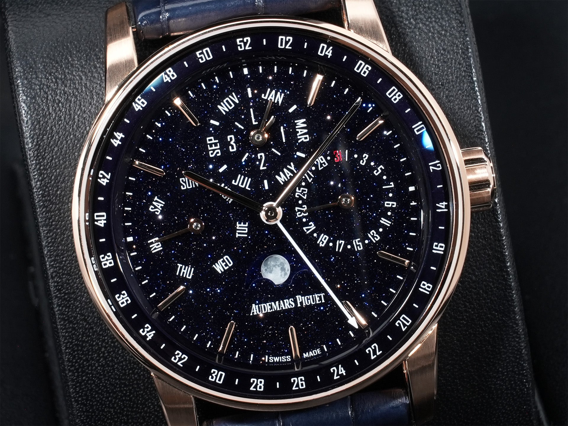 オーデマピゲ CODE 11.59 バイ オーデマ ピゲ パーペチュアルカレンダー Ref.26394OR.OO.D321CR.01 ピンクゴールド ブルーアヴェンチュリン文字盤 美品 jnyotdnp