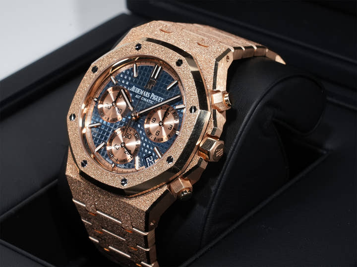 オーデマピゲ ロイヤルオーク クロノグラフ Ref.26239OR.GG.1224OR.01 ピンクゴールド ブルー文字盤 中古 err6wrya