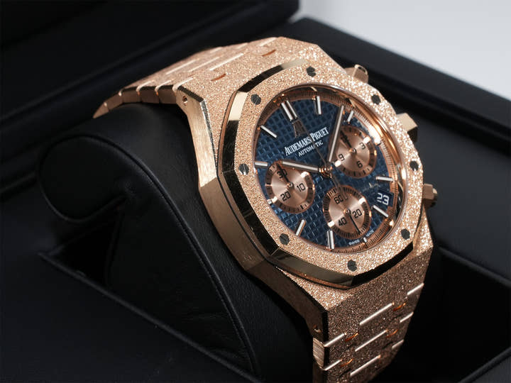 オーデマピゲ ロイヤルオーク クロノグラフ Ref.26239OR.GG.1224OR.01 ピンクゴールド ブルー文字盤 中古 err6wrya