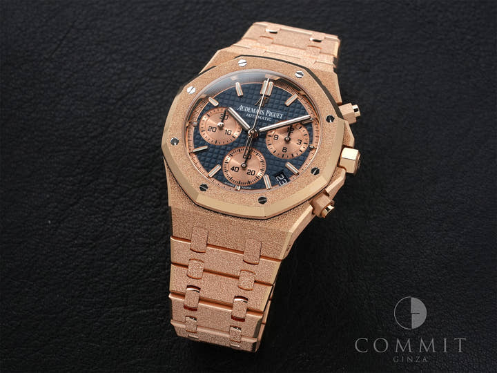 オーデマピゲ ロイヤルオーク クロノグラフ Ref.26239OR.GG.1224OR.01 ピンクゴールド ブルー文字盤 中古 err6wrya