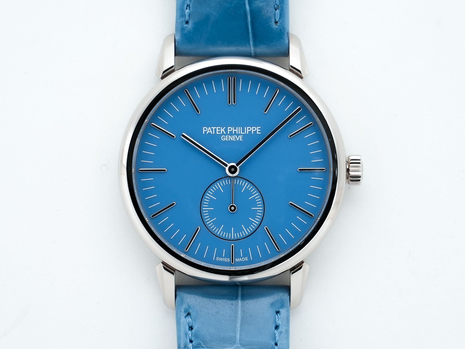 パテックフィリップ カラトラバ グランド エキシビジョン 東京2023 Ref.6127G-010/7127G-010 ホワイトゴールド ラックライトブルー(スカイブルー) ライラックトーン(パープル)文字盤 美品 7wmc4w93