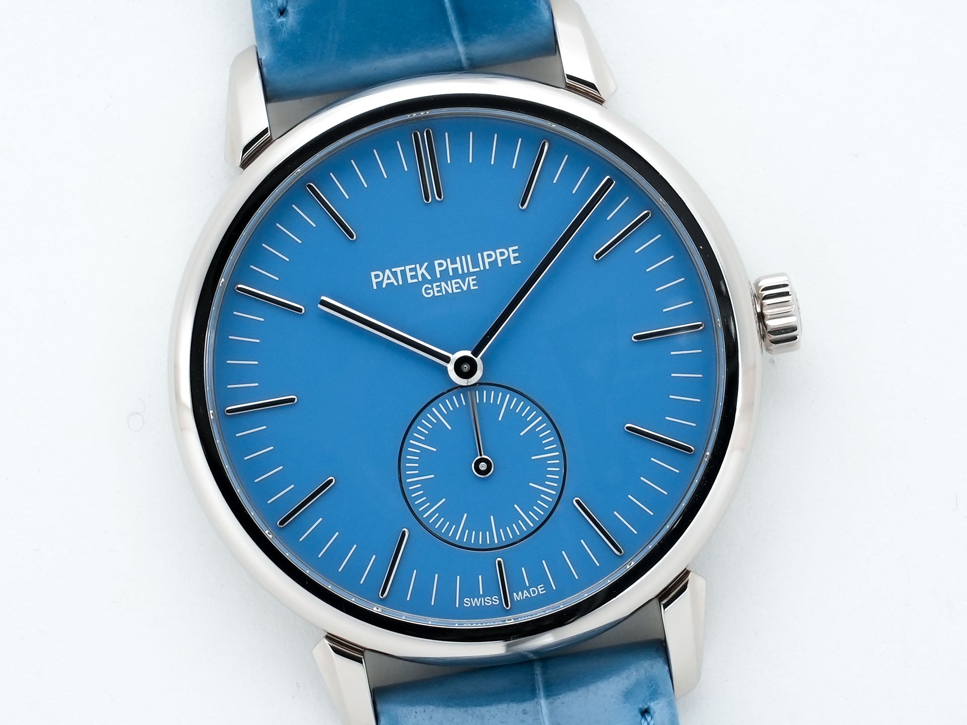 パテックフィリップ カラトラバ グランド エキシビジョン 東京2023 Ref.6127G-010/7127G-010 ホワイトゴールド ラックライトブルー(スカイブルー) ライラックトーン(パープル)文字盤 美品 7wmc4w93