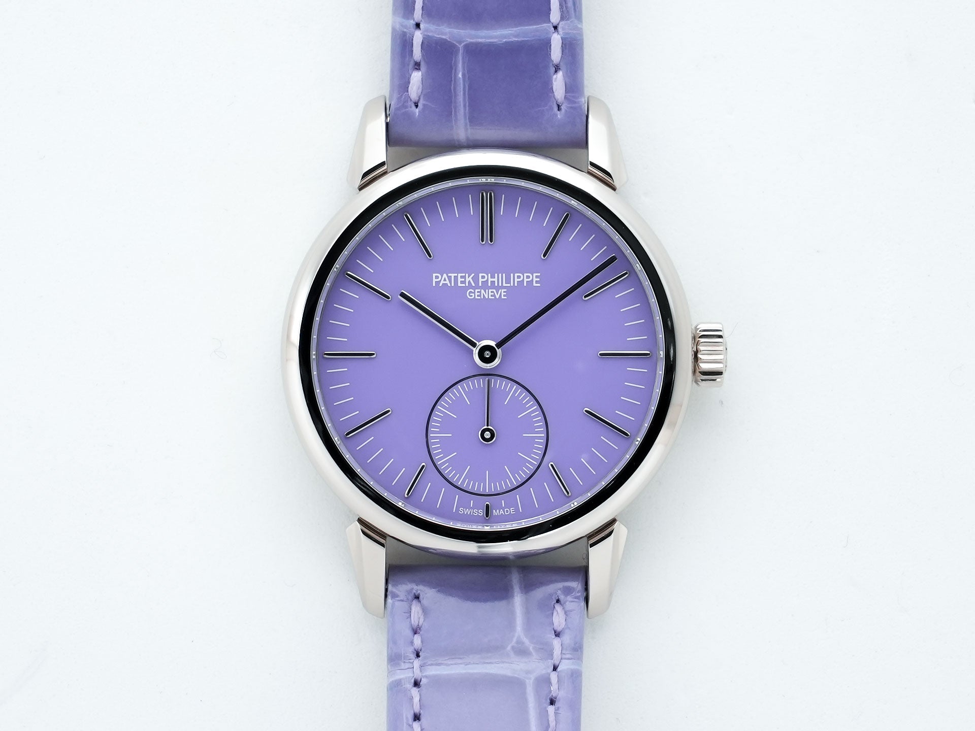 パテックフィリップ カラトラバ グランド エキシビジョン 東京2023 Ref.6127G-010/7127G-010 ホワイトゴールド ラックライトブルー(スカイブルー) ライラックトーン(パープル)文字盤 美品 7wmc4w93