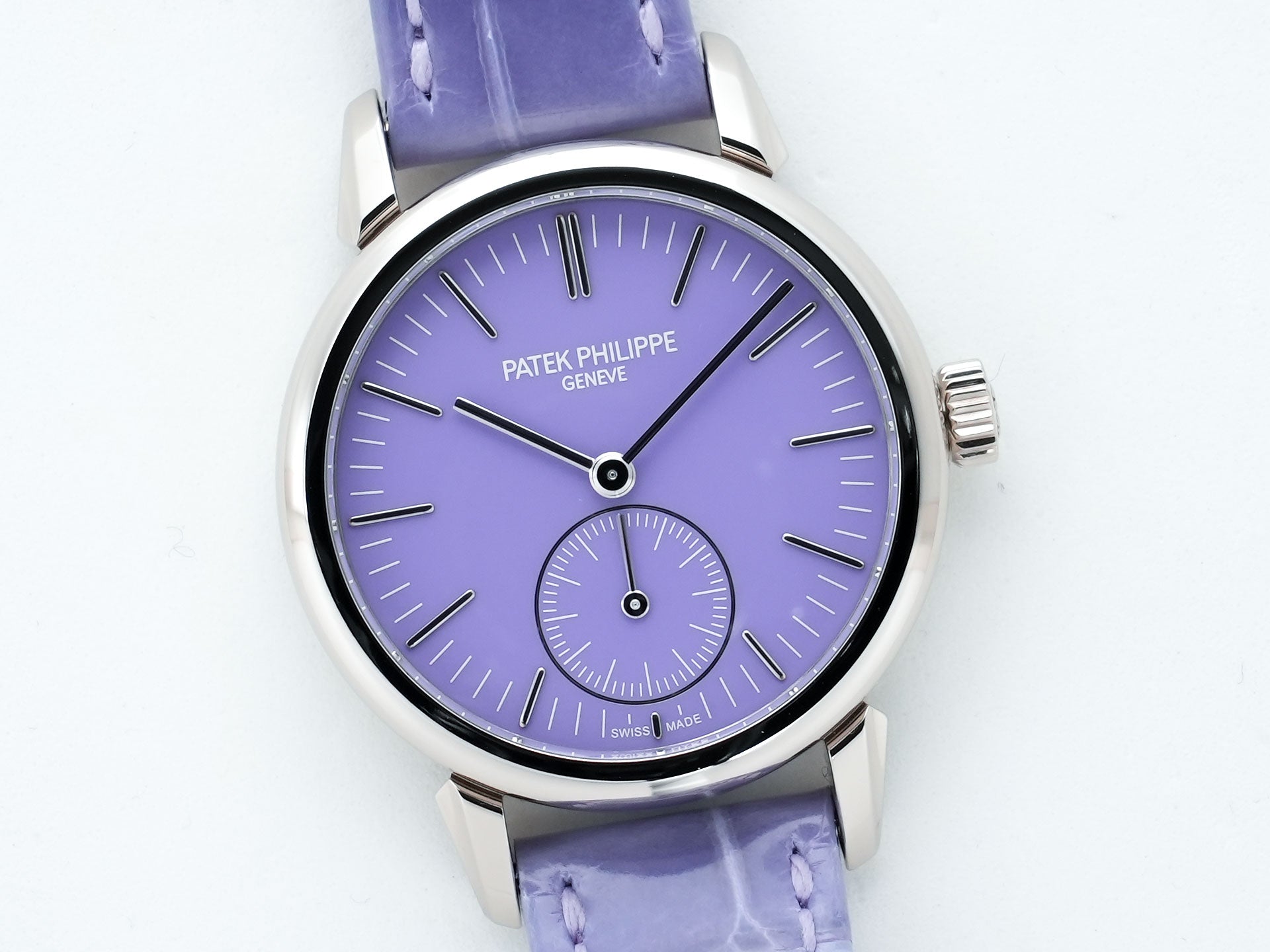 パテックフィリップ カラトラバ グランド エキシビジョン 東京2023 Ref.6127G-010/7127G-010 ホワイトゴールド ラックライトブルー(スカイブルー) ライラックトーン(パープル)文字盤 美品 7wmc4w93