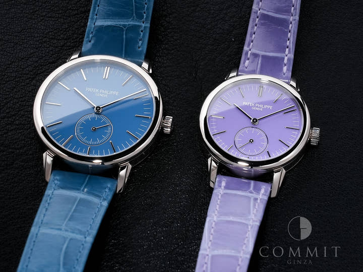 パテックフィリップ カラトラバ グランド エキシビジョン 東京2023 Ref.6127G-010/7127G-010 ホワイトゴールド ラックライトブルー(スカイブルー) ライラックトーン(パープル)文字盤 美品 7wmc4w93