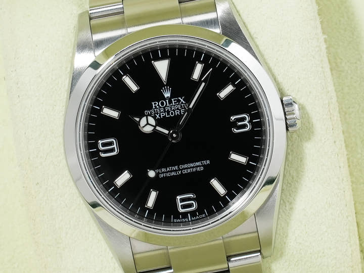ロレックス エクスプローラーI Ref.114270 ステンレススチール ブラック文字盤 オイスターブレスレット 中古 76imptve