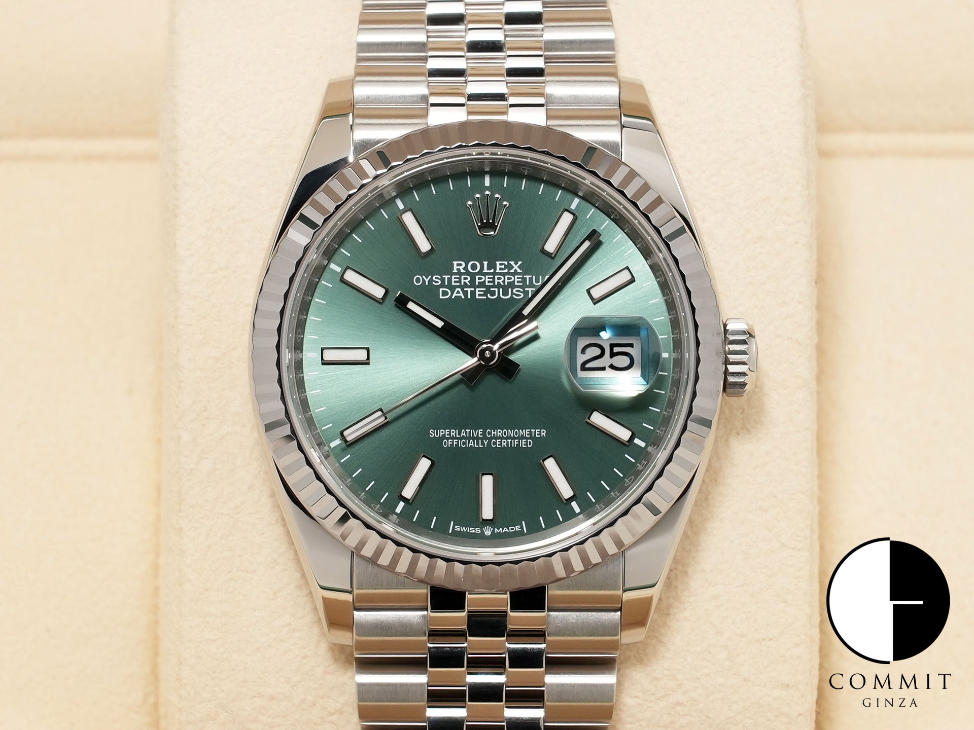 Rolex Datejust 36 Ref. 126234 Stainless Steel/White Gold Mint Green Dial Jubilee Bracelet Excellent Condition 6z3qcxr2