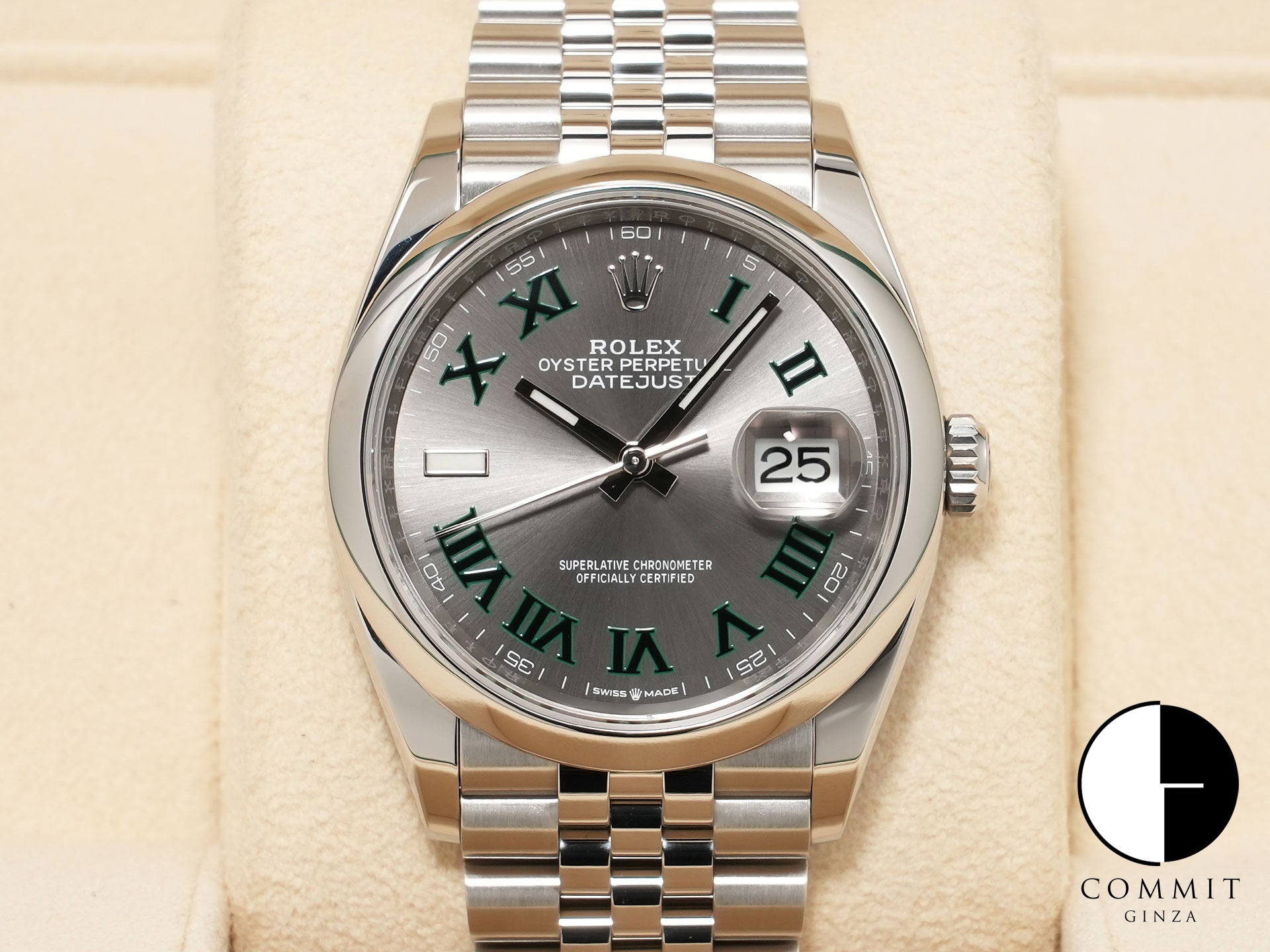 Rolex Datejust 36 Ref. 126200 Stainless Steel Slate Roman Dial Jubilee Bracelet Excellent Condition gs3kxoav