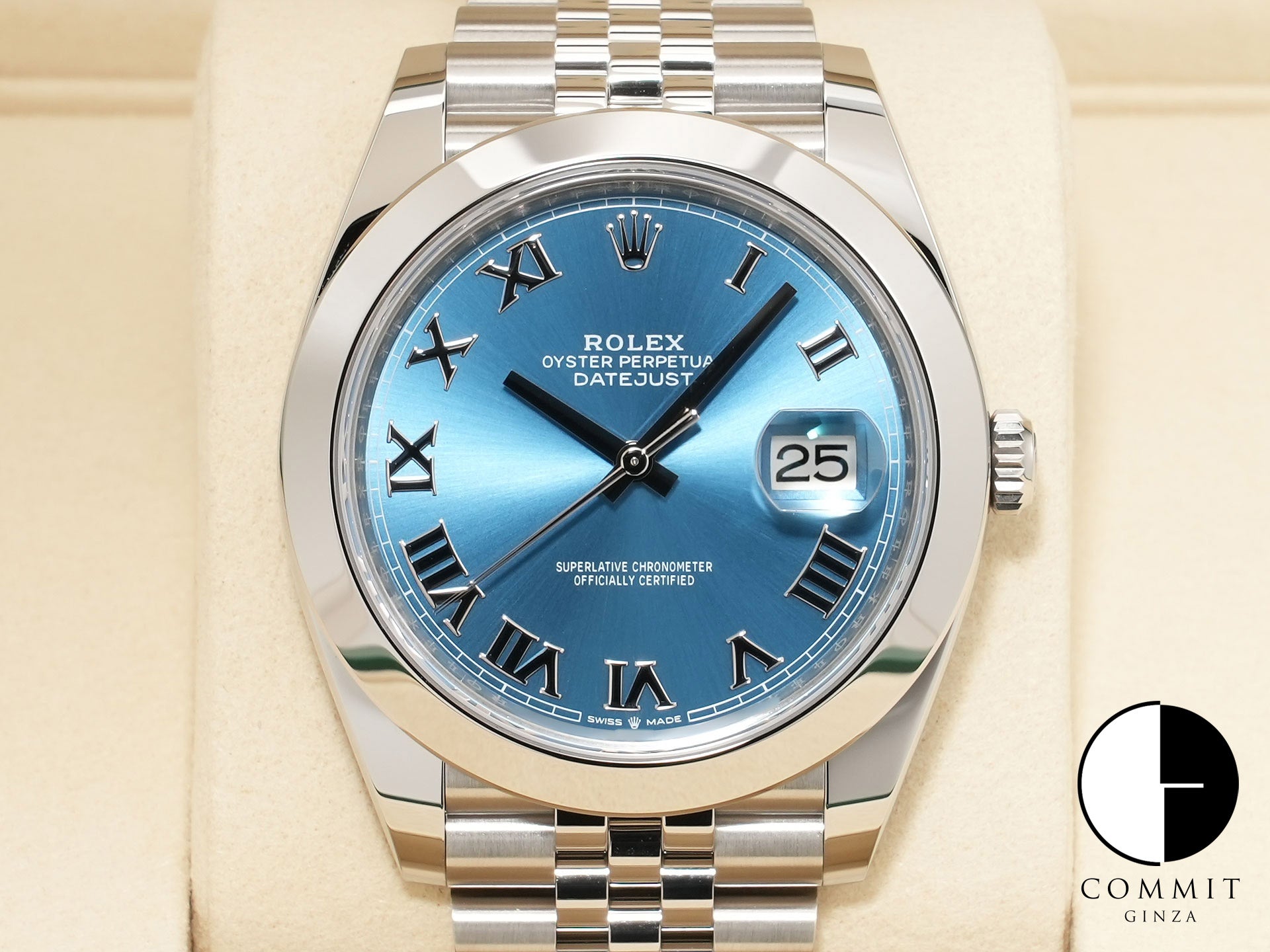 Rolex Datejust 41 Ref. 126300 Stainless Steel Azzurro Blue Dial Jubilee Bracelet Unused x524k5dr