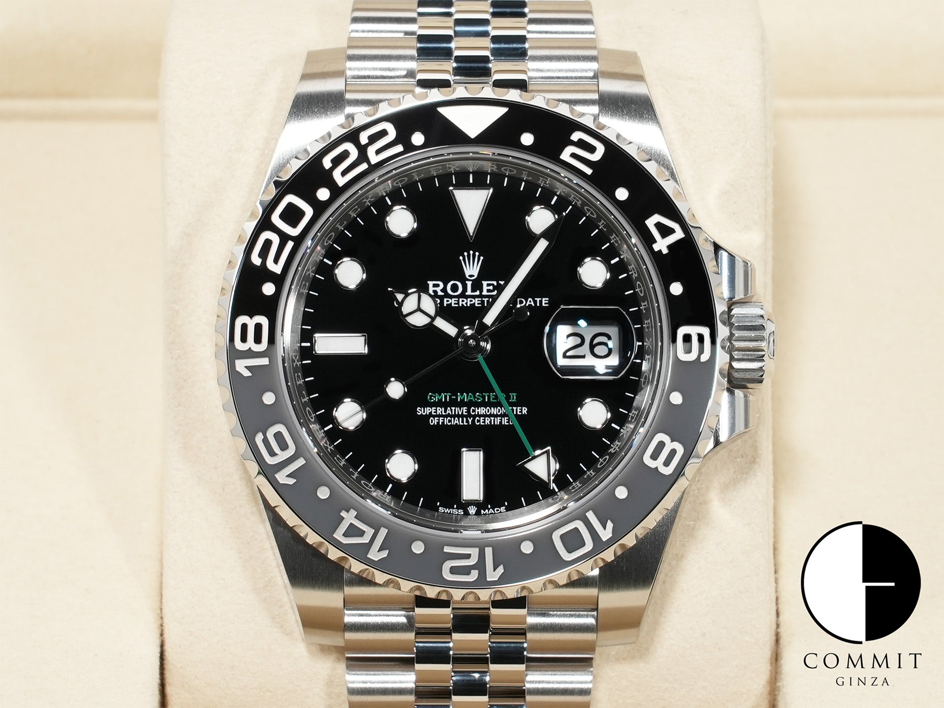 Rolex GMT-Master II Ref. 126710GRNR Stainless Steel Black Dial Jubilee Bracelet Unused en5urs4i