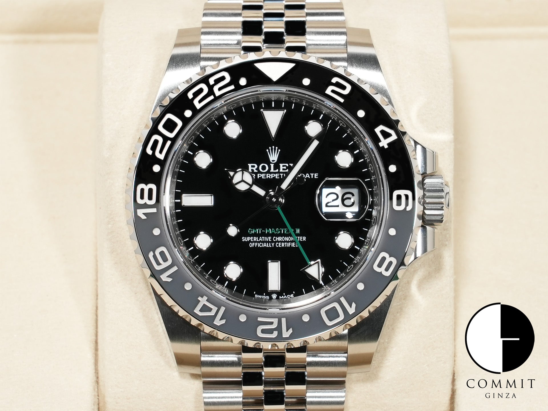 Rolex GMT-Master II Ref. 126710GRNR Stainless Steel Black Dial Jubilee Bracelet Unused fm4c5tha