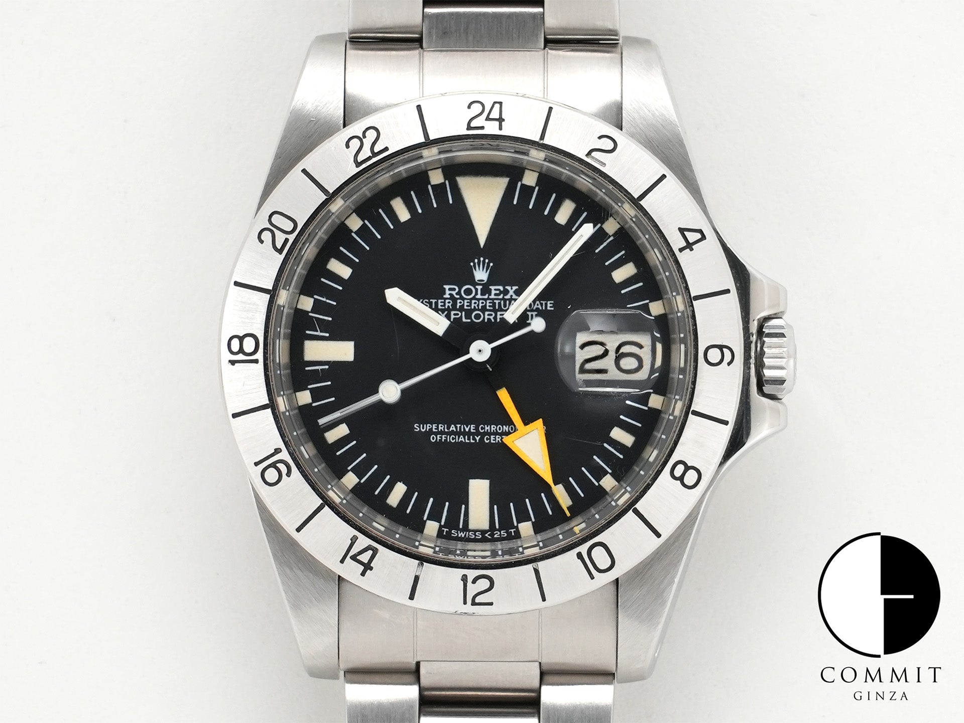 Pre-owned Rolex Explorer II Ref. 1655 Stainless Steel Black Dial Oyster Bracelet p5fo4rri