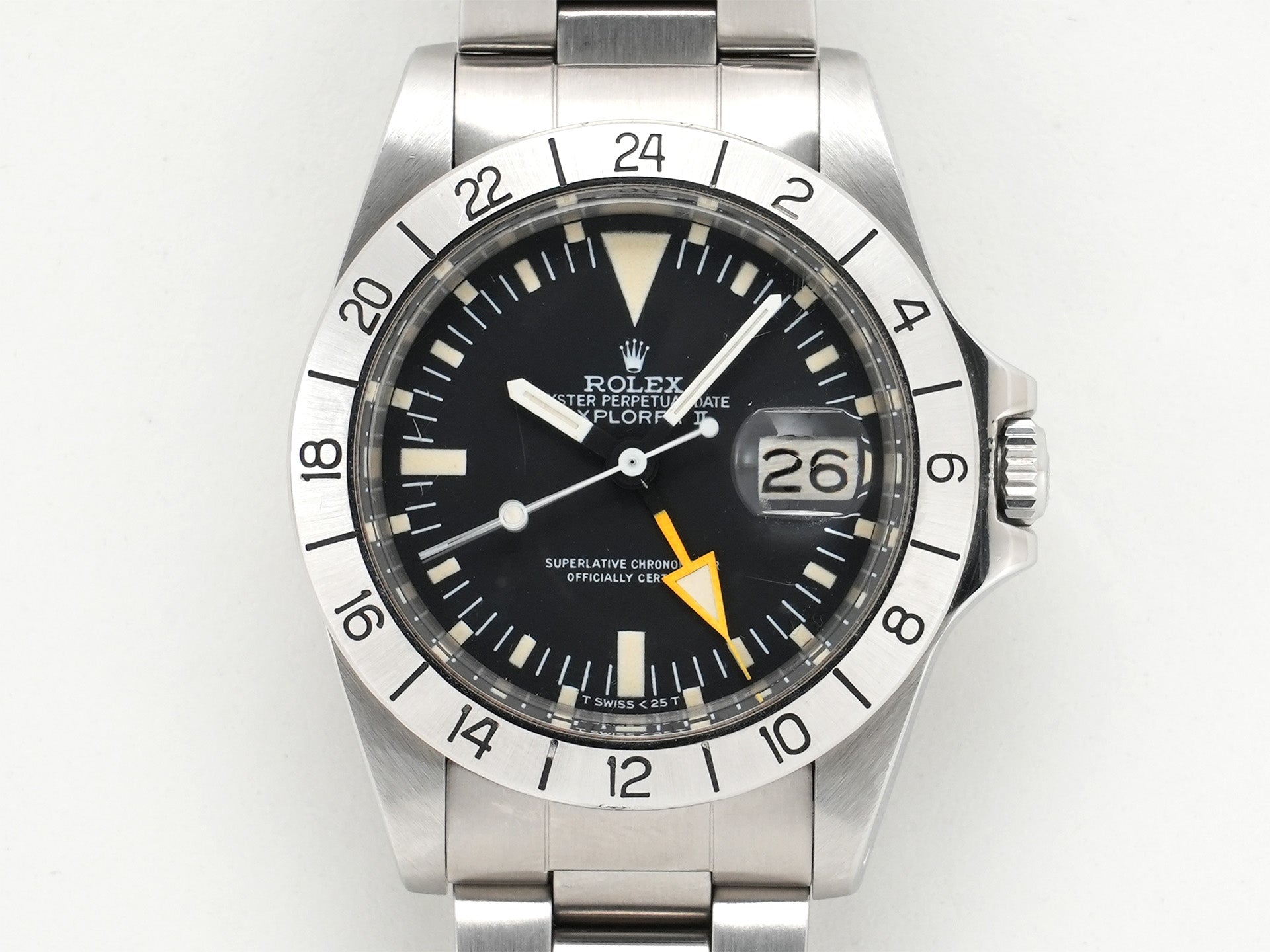 Pre-owned Rolex Explorer II Ref. 1655 Stainless Steel Black Dial Oyster Bracelet p5fo4rri