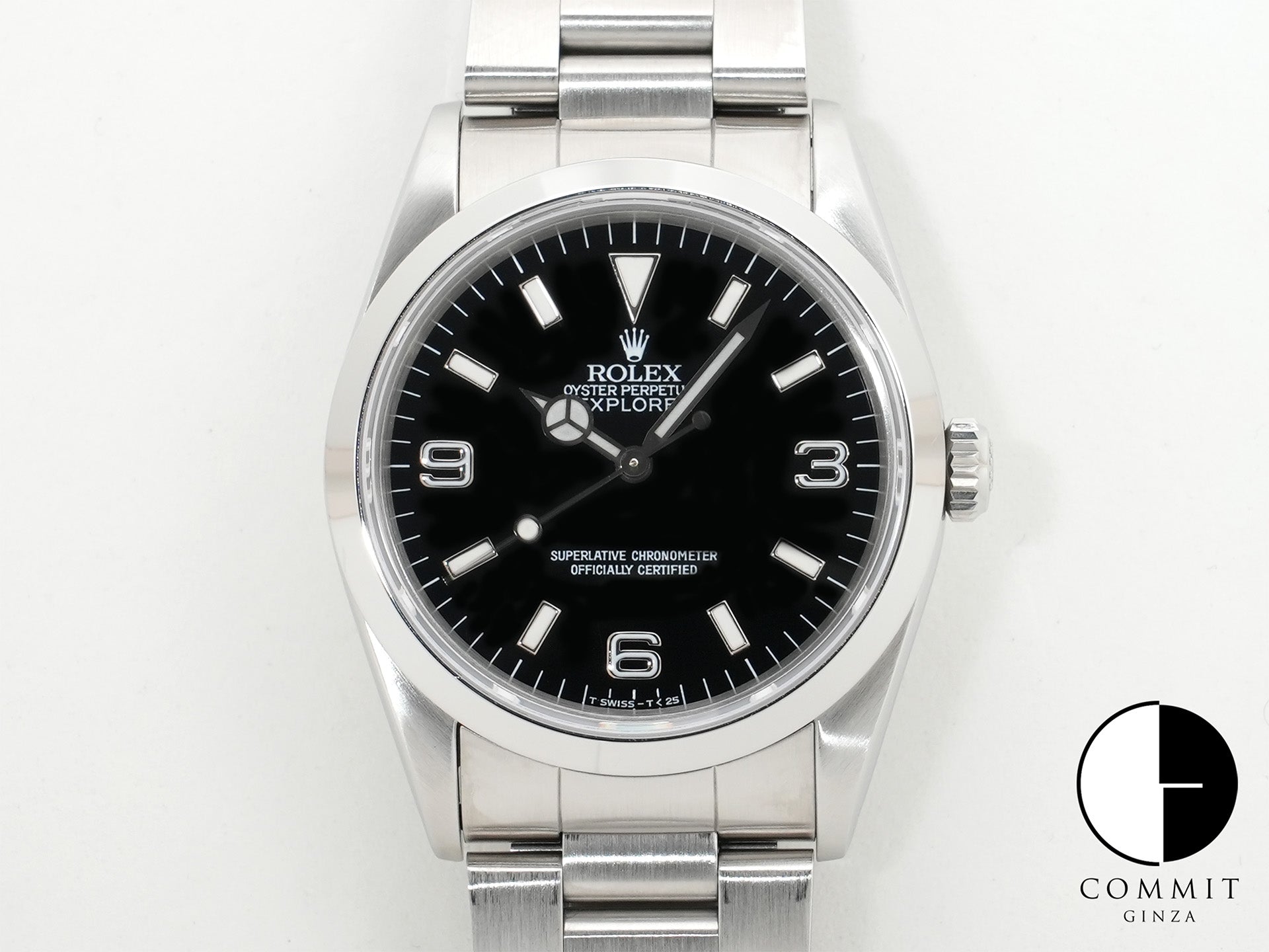 ロレックス エクスプローラーI Ref.14270 ステンレススチール ブラック文字盤 オイスターブレスレット 中古 7txdihcm