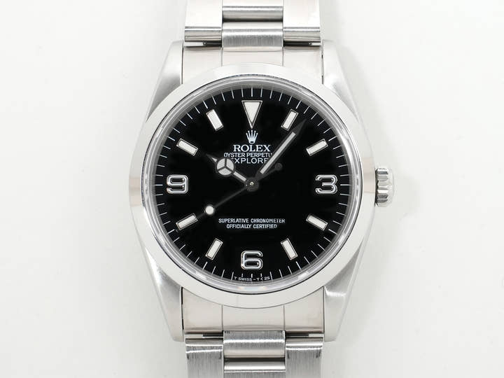 ロレックス エクスプローラーI Ref.14270 ステンレススチール ブラック文字盤 オイスターブレスレット 中古 7txdihcm