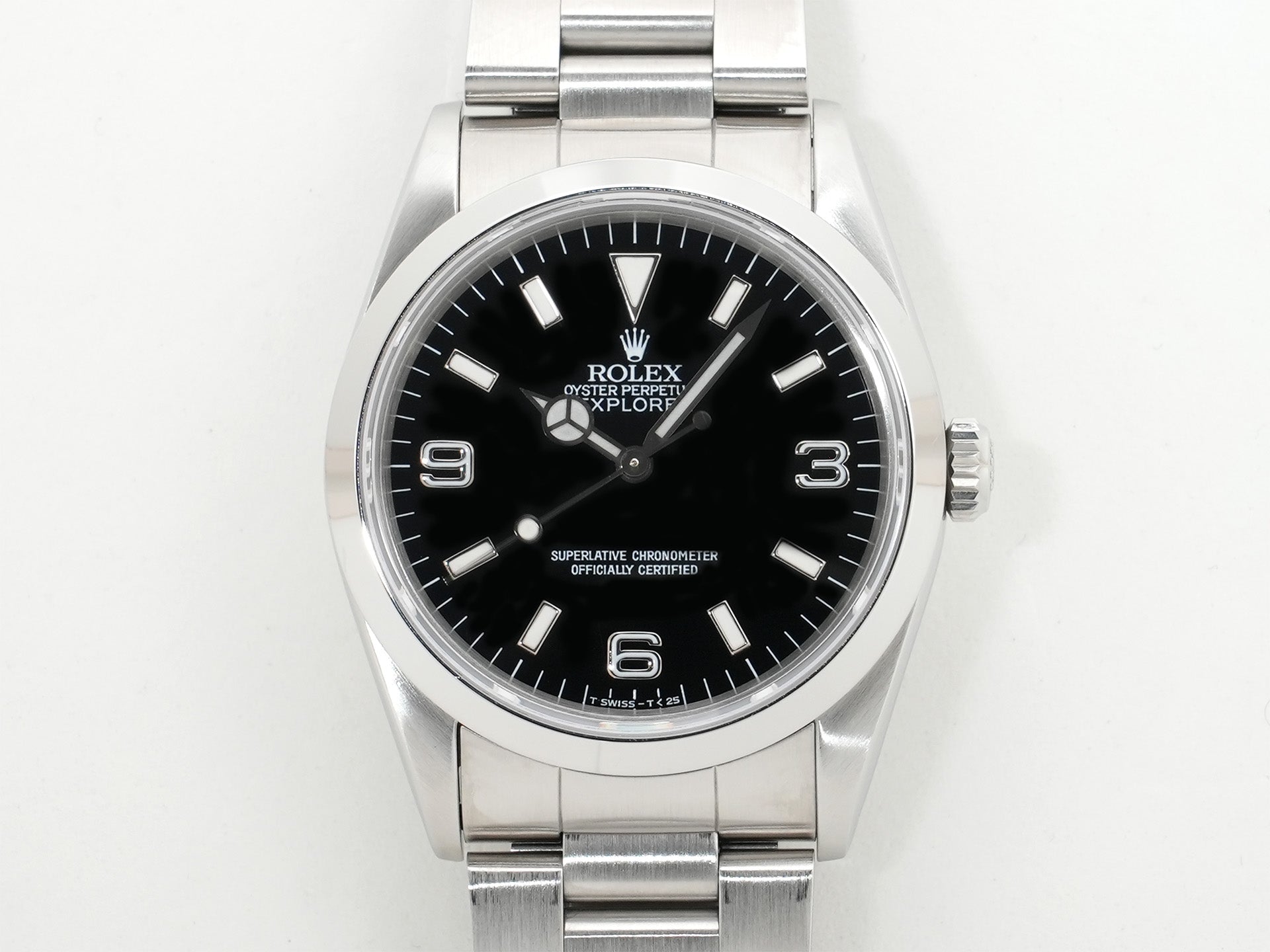 ロレックス エクスプローラーI Ref.14270 ステンレススチール ブラック文字盤 オイスターブレスレット 中古 7txdihcm