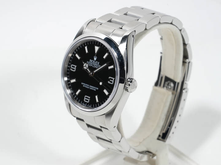 ロレックス エクスプローラーI Ref.14270 ステンレススチール ブラック文字盤 オイスターブレスレット 中古 7txdihcm