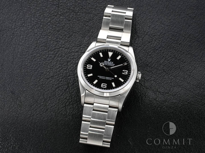 ロレックス エクスプローラーI Ref.14270 ステンレススチール ブラック文字盤 オイスターブレスレット 中古 7txdihcm