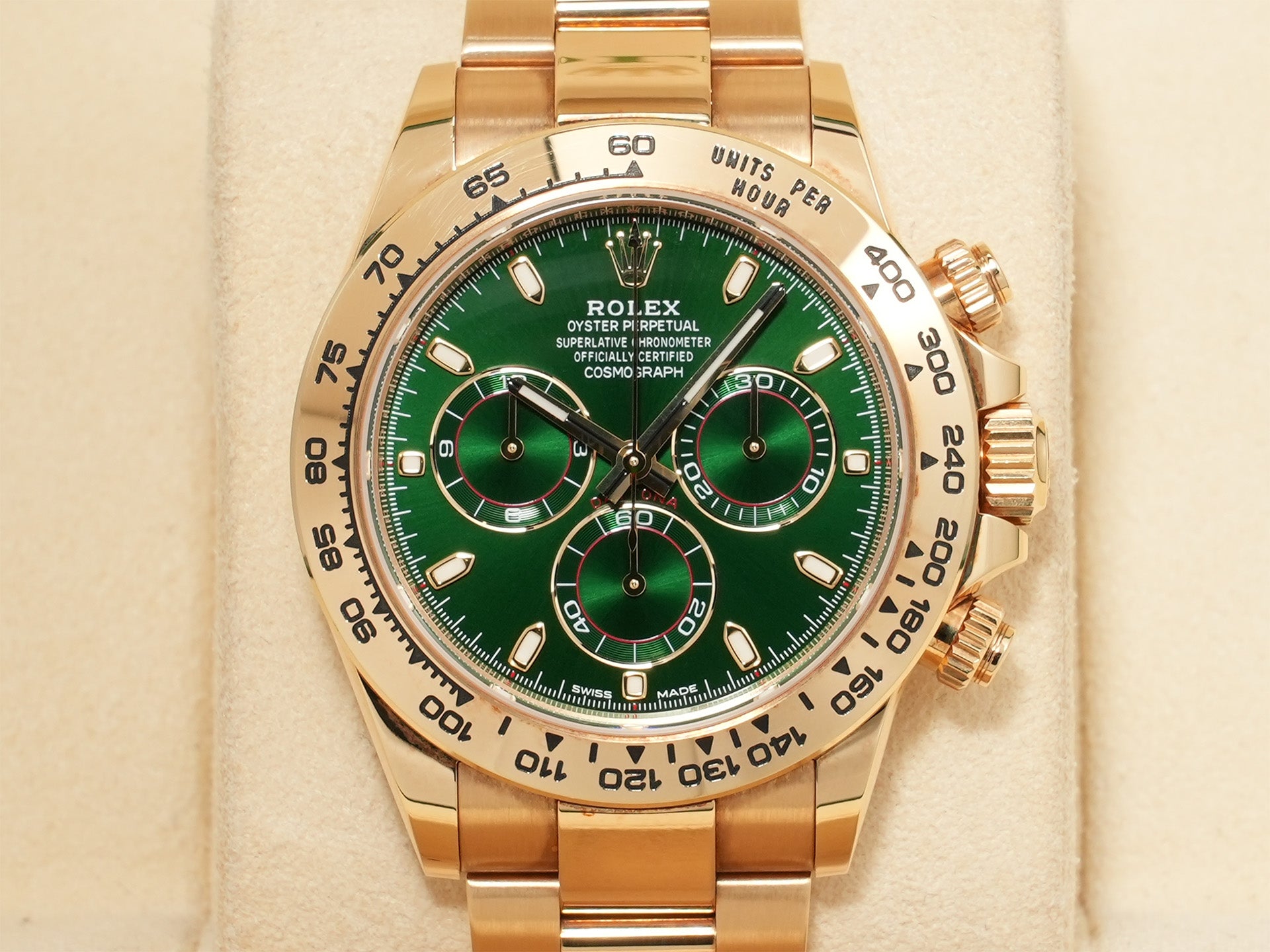 Rolex Daytona Ref. 116508 Yellow Gold Green Dial Pre-owned b2nnuh3w