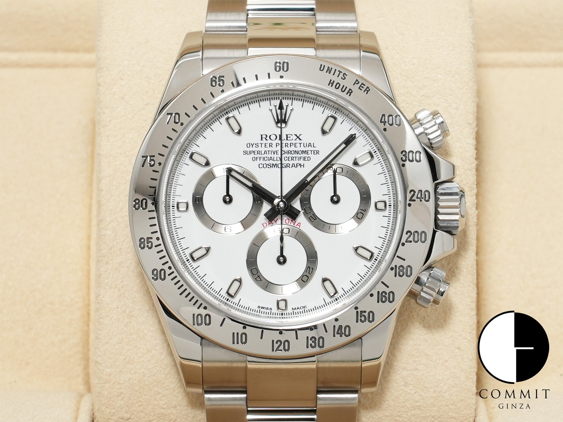Rolex Daytona Ref. 116520 Stainless Steel White Dial Pre-owned 3et3aygw