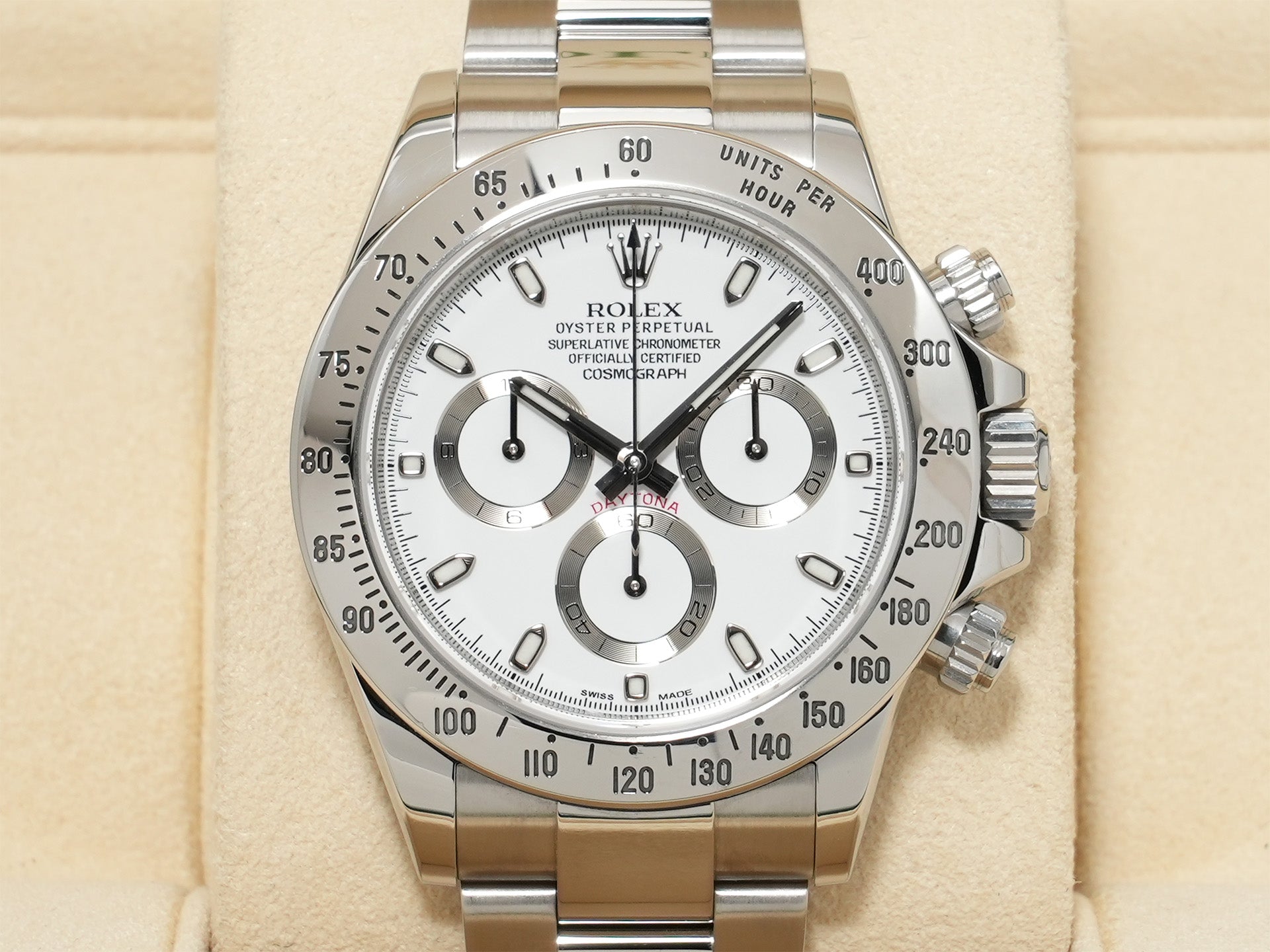 Rolex Daytona Ref. 116520 Stainless Steel White Dial Pre-owned 3et3aygw