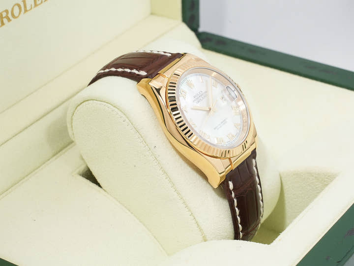ロレックス デイトジャスト Ref.116138 イエローゴールド ホワイトシェル文字盤 中古 b2r8kuqy