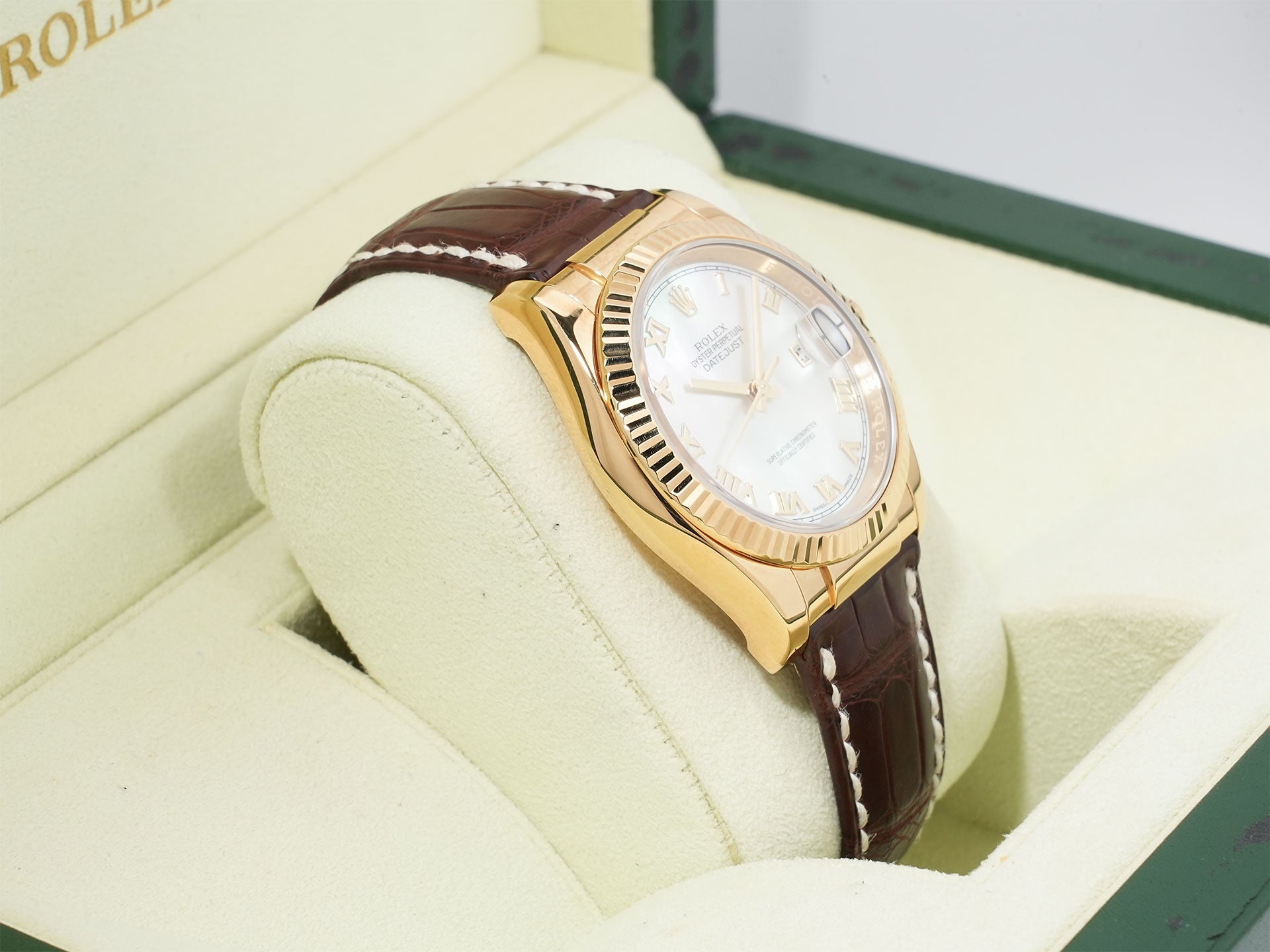 ロレックス デイトジャスト Ref.116138 イエローゴールド ホワイトシェル文字盤 中古 b2r8kuqy